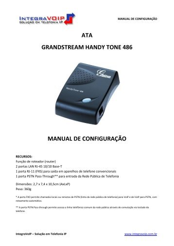 grandstream handytone 486 manual